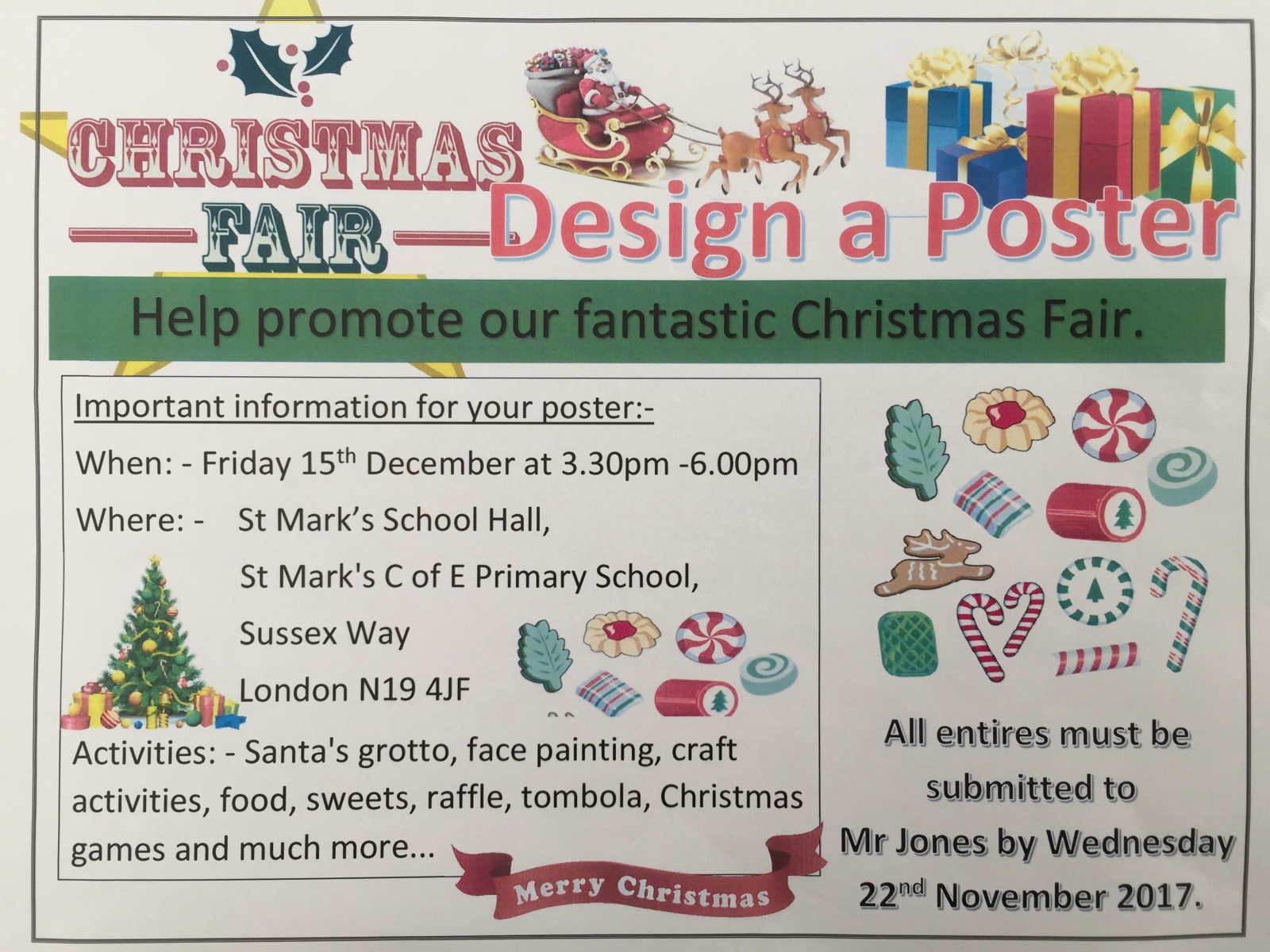 Christmas Fair Competition St Mark's C of E Primary School